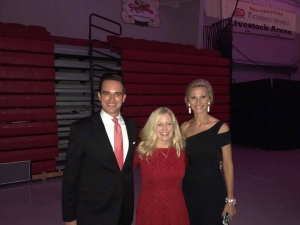 Lion Kerrie Gafford w/ Mater of Ceremonies Paul Lagrone & Mistress of Ceremonies & Former Strawberry Queen 2001 Kellie Morrow