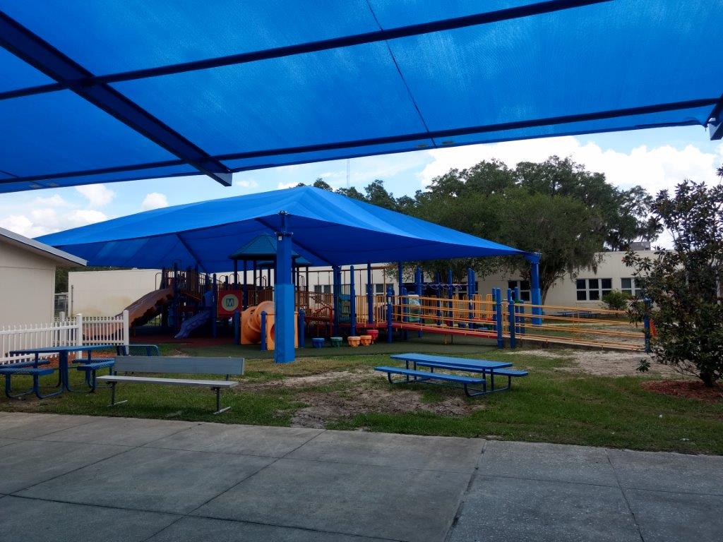 The Plant City Lions Club and Unity in the Community came together to help Willis Peters Exceptional school finish its fundraising goal of $100,000 to build shade covers for its playground and courtyard areas.