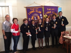Strawberry Crest HS FFA Team Presents to the Plant City Lions Club on the use of reclaimed water.